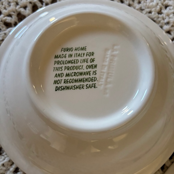 Furio Home Christmas Tree Bowls Soup Sponge Paint Made in Italy Lot Bundle of 2 - Picture 3 of 3